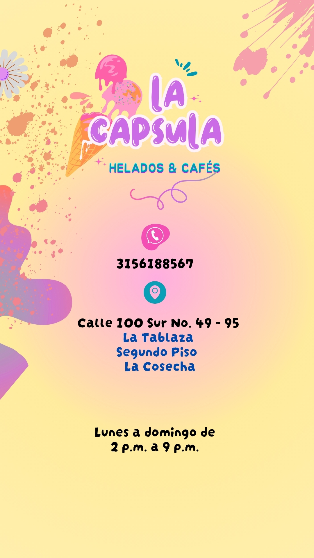 DATOS DE UBICACION Y DE CONTACTO DE LA CAPSULA, VISITANOS O PIDE TU DOMICILIO